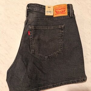 Levi's Charcoal A-Line Denim Shorts